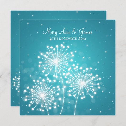 Sommerlicher Sommerspass Türkis Einladung (Vorne/Hinten)