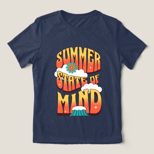 Sommerlicher Staat Tri-Blend Shirt (Design Vorderseite)