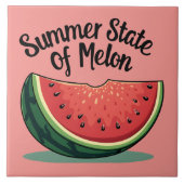 Sommerlicher Staat von Melon Retro Fliese (Vorderseite)