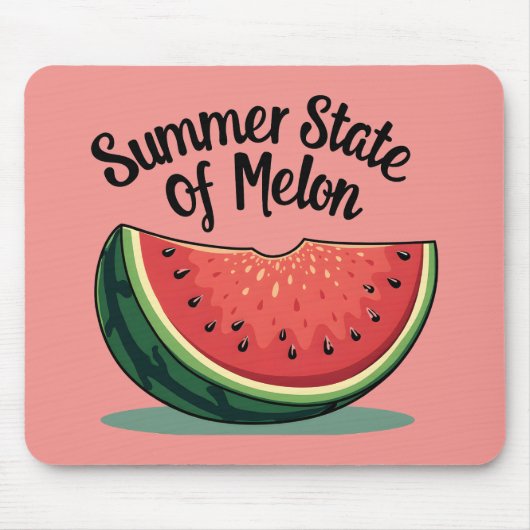 Sommerlicher Staat von Melon Retro Mousepad (Vorne)