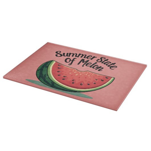 Sommerlicher Staat von Melon Retro Schneidebrett (Ecke)