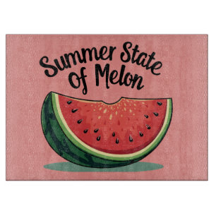 Sommerlicher Staat von Melon Retro Schneidebrett