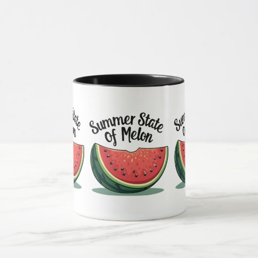 Sommerlicher Staat von Melon Retro Tasse (Zentrum)