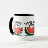 Sommerlicher Staat von Melon Retro Tasse (Vorderseite Links)