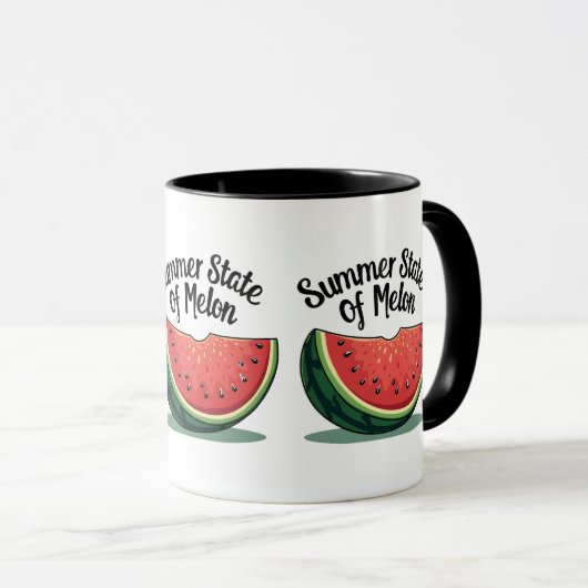 Sommerlicher Staat von Melon Retro Tasse (VorderseiteRechts)