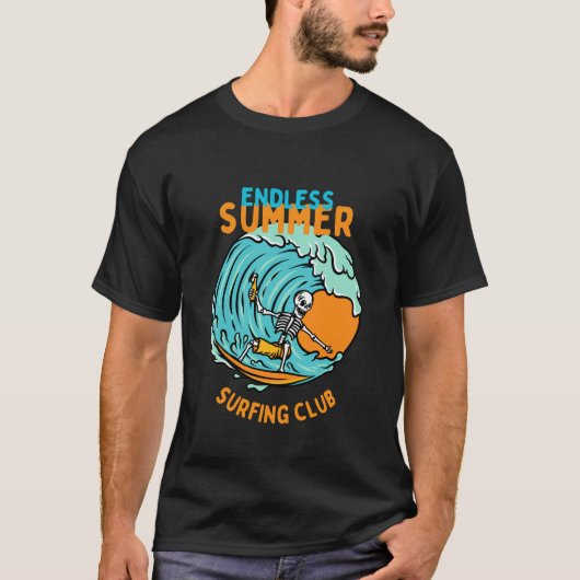 Sommerlicher Surfclub T-Shirt (Vorderseite)