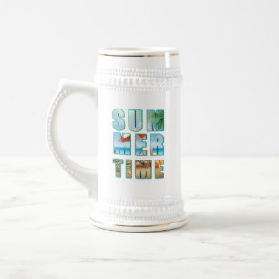 Sommerlicher Text mit Big Letters Beach-23430 Bierglas