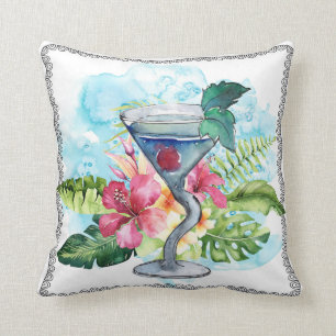 Sommerlicher tropischer Cocktailkissen Kissen