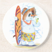 Sommerlicher Untersetzer Snowman Surfer Fun (Vorne)