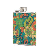 Sommerliches Blumenmuster Flachmann (Links)