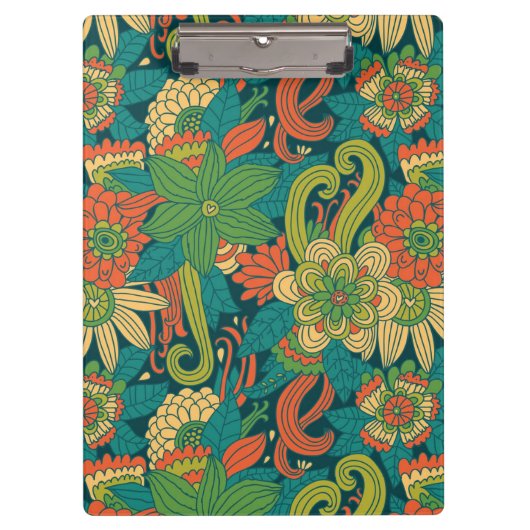Sommerliches Blumenmuster Klemmbrett (Vorderseite)