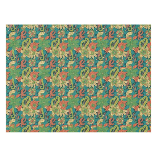 Sommerliches Blumenmuster Tischdecke (Vorderseite (Horizontal))