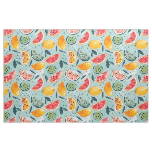 Sommerliches Fruchtmuster | Nahtloses Wassermelone Stoff (Yard (91,4 cm))
