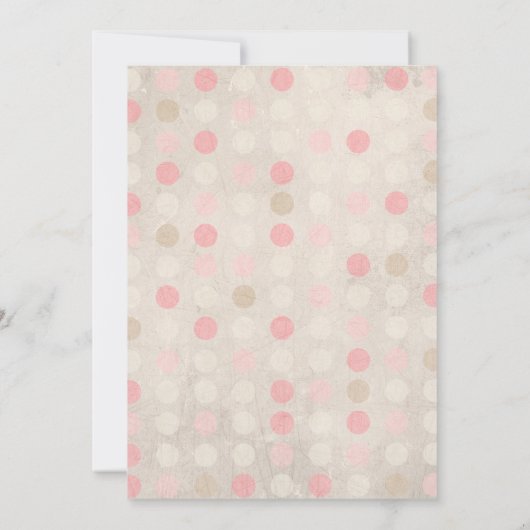 Sommerliches Herz in Rosa und Grün Einladung (Rückseite)