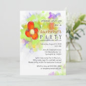 Sommerliches Party - Einladung von Flora (Stehend Vorderseite)