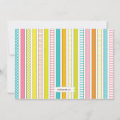 Sommerliches Party Erfrischung in der Sonne Einladung (Rückseite)