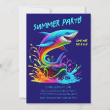 Sommerliches Party - farbenfrohe Haifischpest