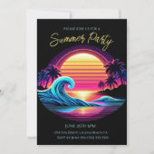 Sommerliches Party - Sonnenuntergang Einladung (Vorderseite)