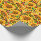 Sommerliches Sonnenblumenpapier Geschenkpapier (Ecke)