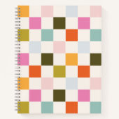 Sommerlicht und Retro geprüft Notizblock (Vorderseite)