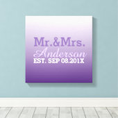 sommerlilac ombre lila Hochzeit mehr und mehr Leinwanddruck (Insitu (Holzboden))