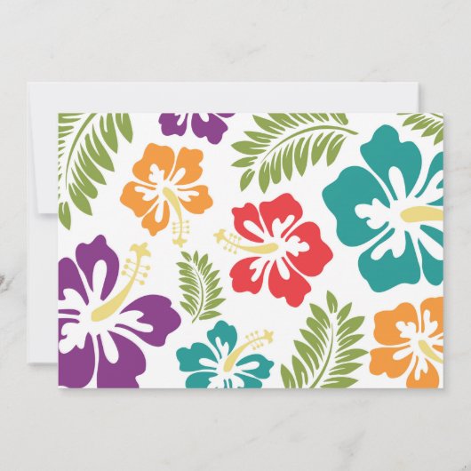 Sommerluau Hawaiianische Einladung (Rückseite)