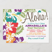 Sommerluau Hawaiianische Einladung (Vorne/Hinten)