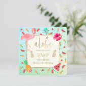 Sommerluau-Party Einladung (Stehend Vorderseite)