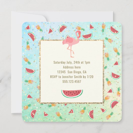 Sommerluau-Party Einladung (Rückseite)