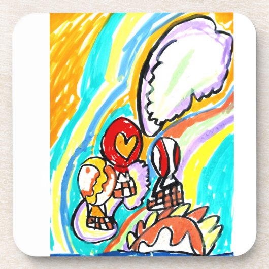 Sommerluftballons getränkeuntersetzer (Vorderseite)