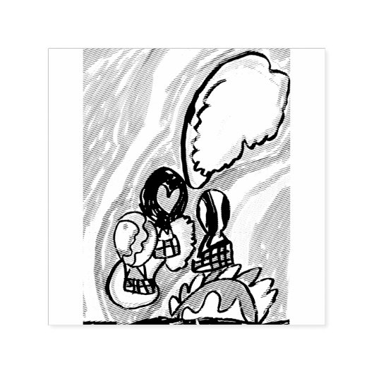 Sommerluftballons permastempel (Design)