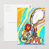 Sommerluftballons postkarte (Vorne/Hinten)