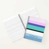 Sommermädchen inspirierte Streifen farbig Notizblock (Innenseite)
