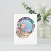 Sommermädchen mit Palette Postkarte (Stehend Vorderseite)