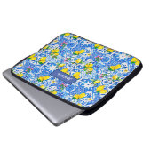 Sommermajolika blau sizilianische Zitrusfrüchte Mi Laptopschutzhülle (Vorne Knopf)