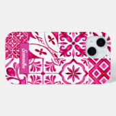 Sommermajolika rot sizilianische Mittelmeer Case-Mate iPhone Hülle (Rückseite (Horizontal))