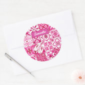 Sommermajolika rot sizilianische Mittelmeer Runder Aufkleber (Umschlag)