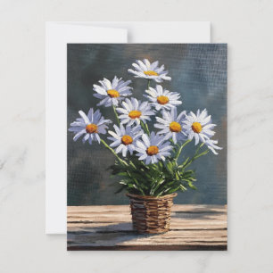 Sommermargeriten in Acryl Feiertagskarte