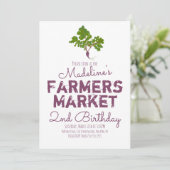 Sommermarkt Bauer Markt für Rohkost Einladung (Stehend Vorderseite)