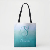 Sommermeer stylisches rustikales Monogramm Tasche (Vorderseite)