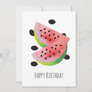 Sommermelonenkerne Paar Happy Birthday Karte