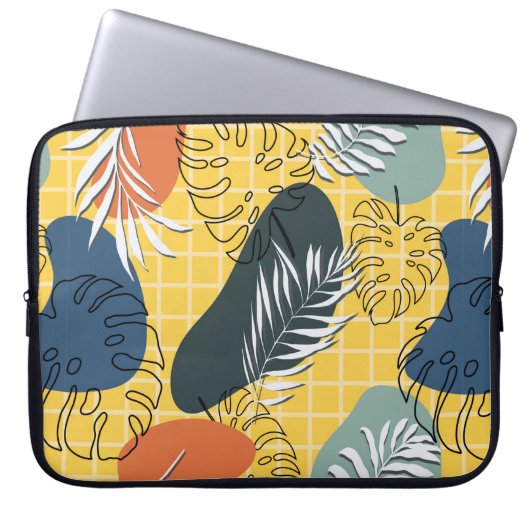 Sommermemphi nahtlos, abstrakte Formen und Laptopschutzhülle (Vorderseite)