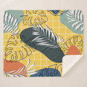 Sommermemphi nahtlos, abstrakte Formen und Sherpadecke (Vorderseite (Horizontal))