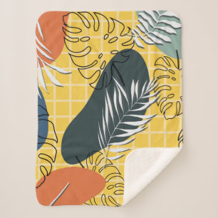 Sommermemphi nahtlos, abstrakte Formen und Sherpadecke