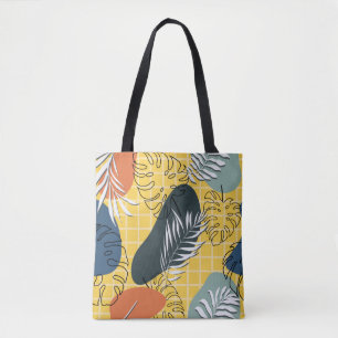 Sommermemphi nahtlos, abstrakte Formen und Tasche