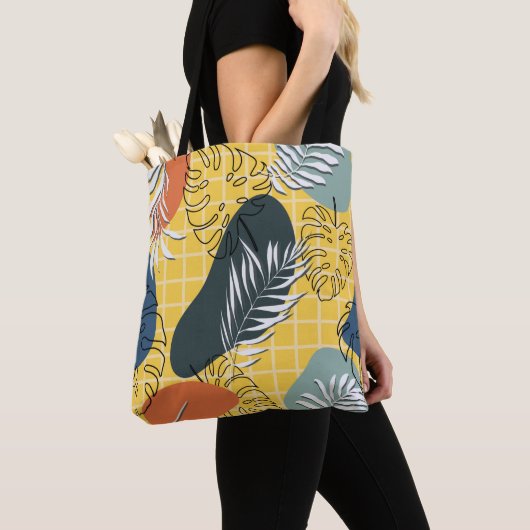 Sommermemphi nahtlos, abstrakte Formen und Tasche (Von Nahem)