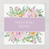 Sommermenü Blume Blumenhochzeit Menükarte (Vorderseite)