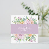 Sommermenü Blume Blumenhochzeit Menükarte (Stehend Vorderseite)