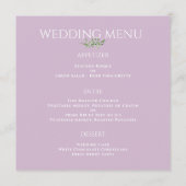 Sommermenü Blume Blumenhochzeit Menükarte (Rückseite)
