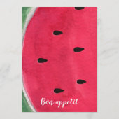 Sommermenü mit Watermelon Menükarte (Rückseite)